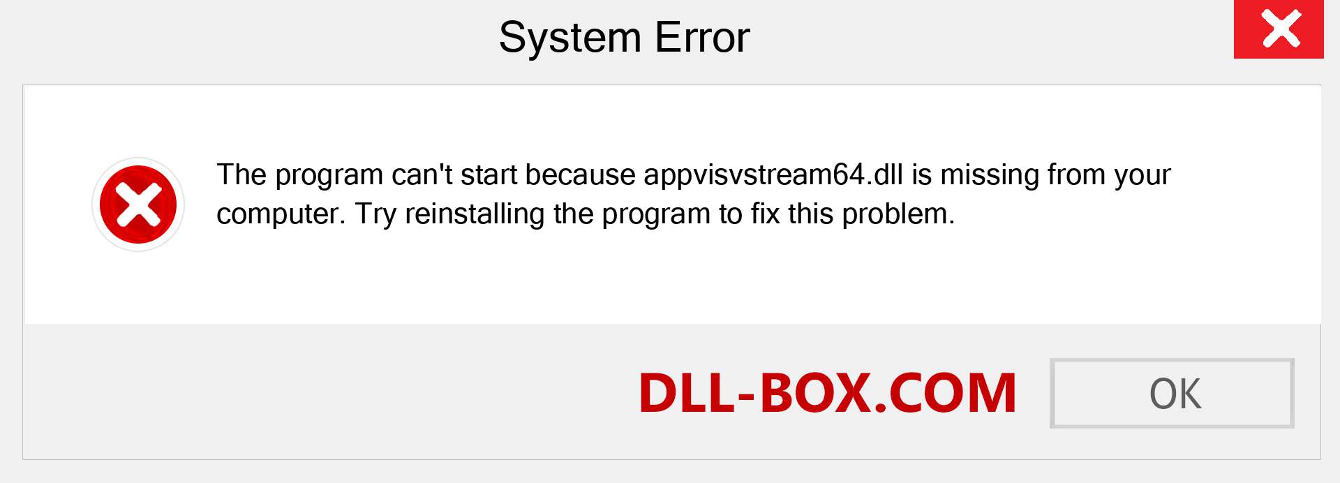  appvisvstream64.dll file is missing?. Download for Windows 7, 8, 10 - Fix  appvisvstream64 dll Missing Error on Windows, photos, images